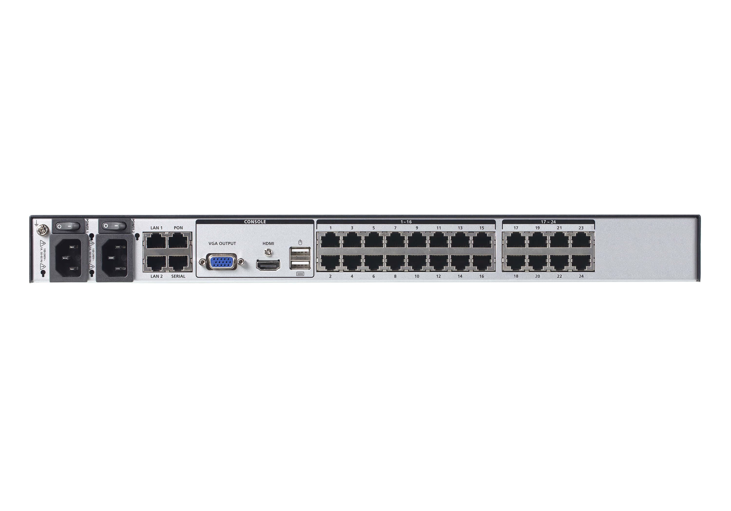 1-Local/2-Remote Access 24-Port Multi-Interface Cat 5 KVM over IP Switch — изглед 2
