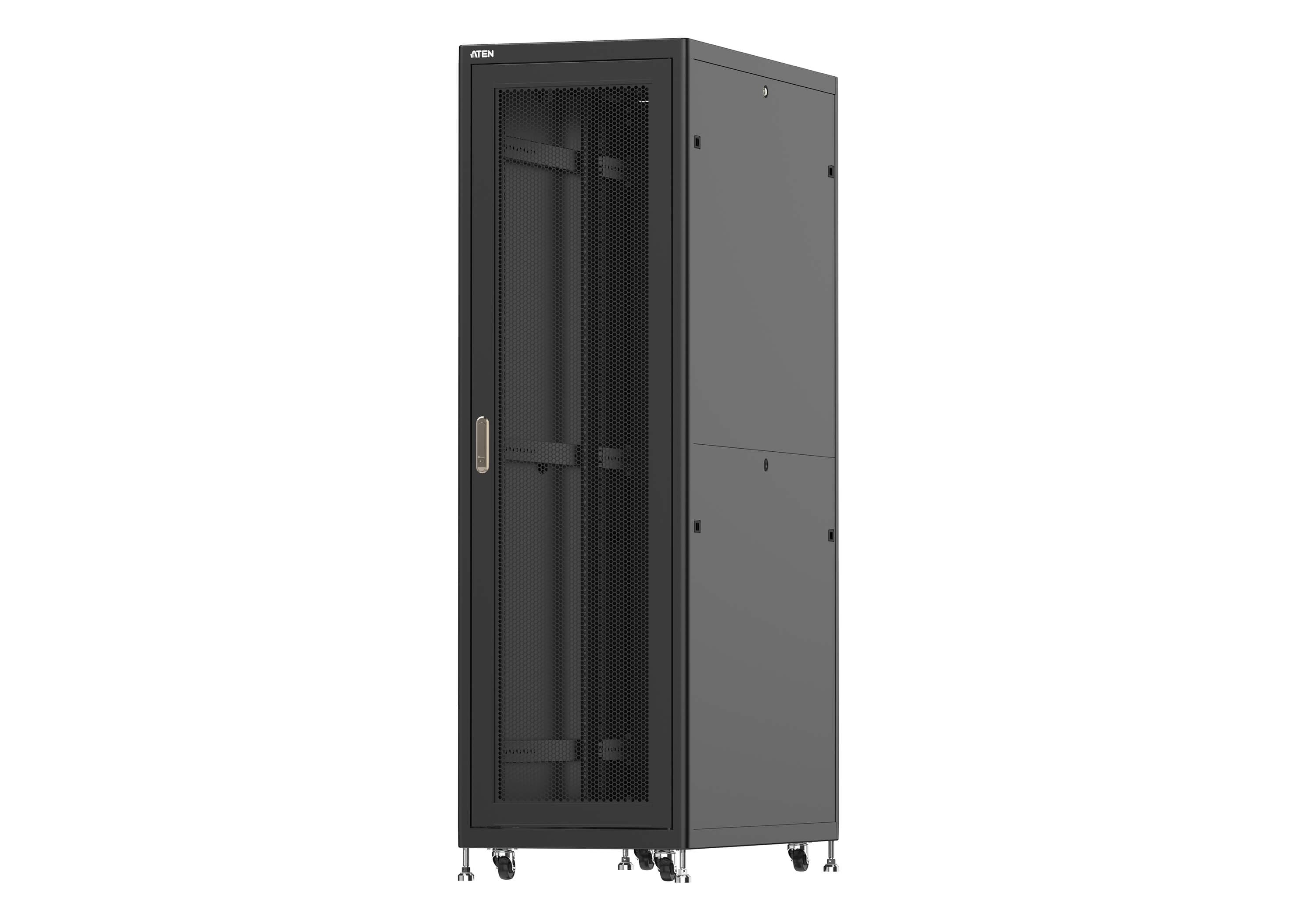 42U Server Rack with Perforated Front and Rear Doors — изглед 2