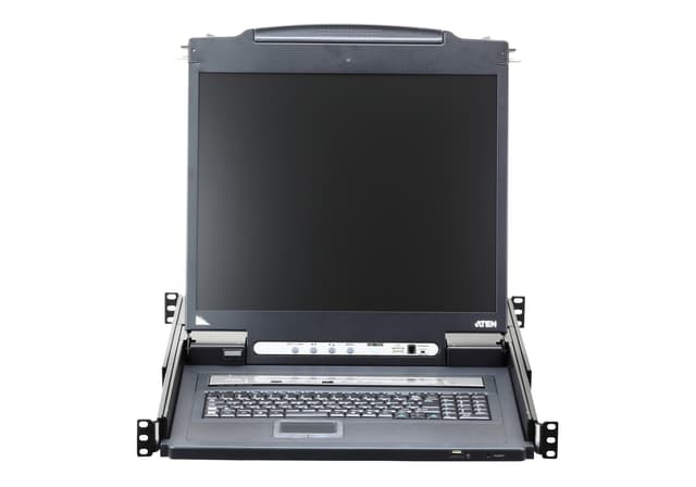 1-Local/Remote Shared Access 8-Port PS/2-USB VGA Single Rail LCD KVM over IP switch
