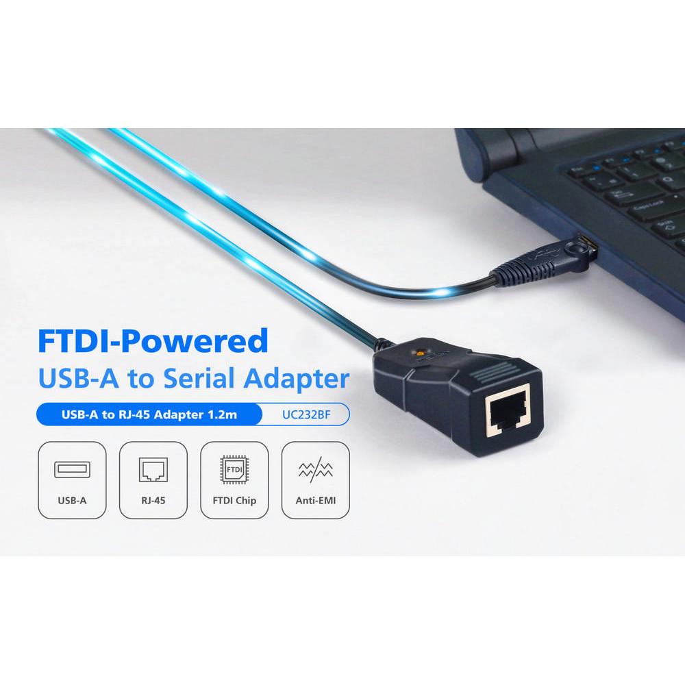 ATEN UC232BF :: USB към RJ-45 (RS-232) конзолен адаптер, FTDI чипсет, 1.2 м - Image 3